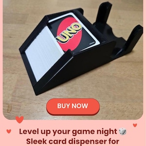Dispensador de cartas impreso en 3D: organizador para juegos de mesa, póker y UNO