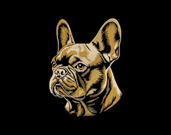 French Bulldog Embroidery Design, Funny Bulldog Embroidery Files, Machine Embroidery Designs, Instant Download