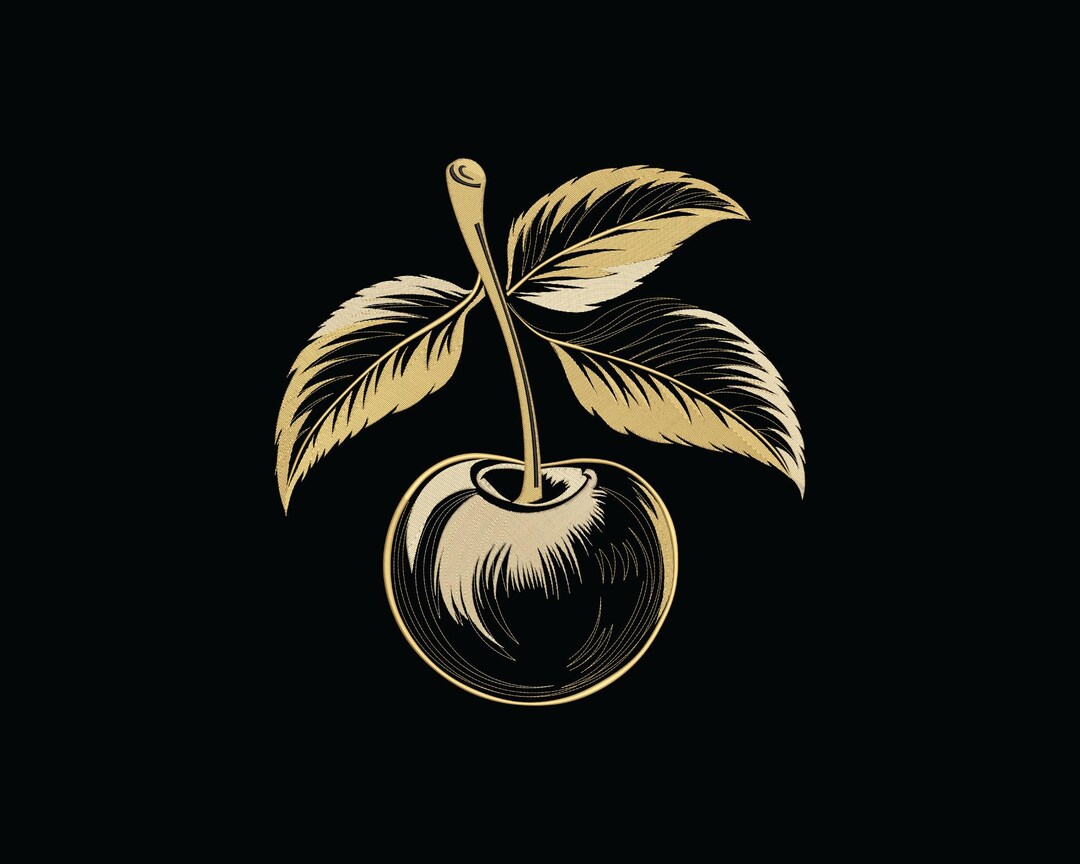 Cherry Embroidery Design | Elegant Cherry Fruit Embroidery Files ...