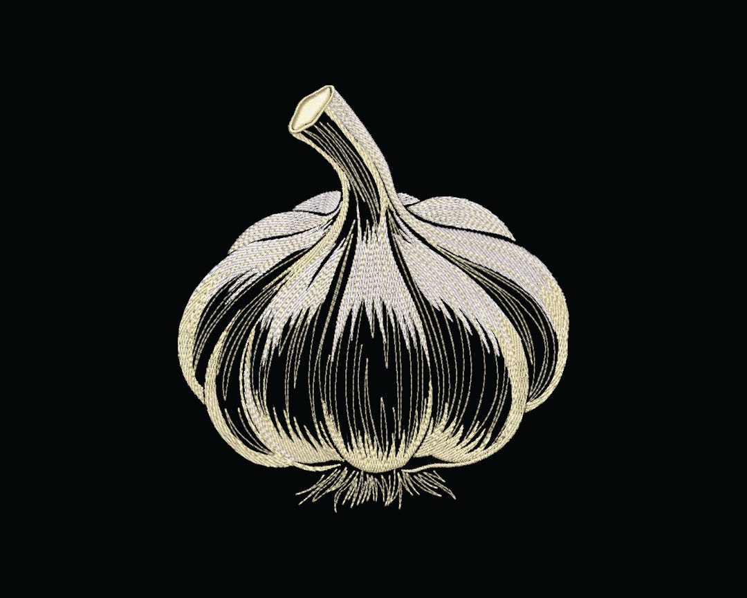 Garlic Embroidery Design, Garlic Embroidery Files, Machine Embroidery ...