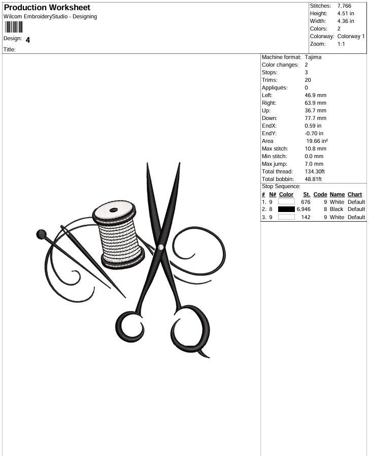 Sewing Tools Embroidery Design, Needle Thread and Scissors, Sewing ...