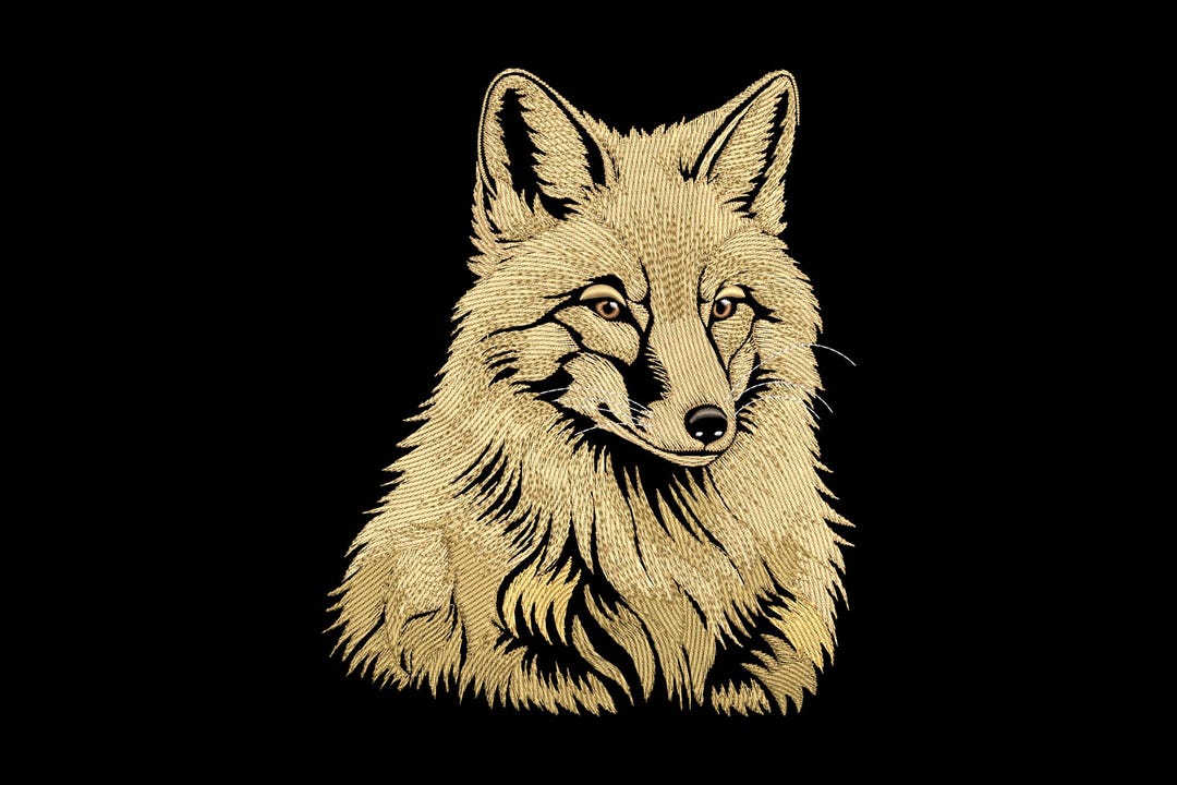 Fox Machine Images Realistic Fox Machine Embroidery Design, Detailed Animal Embroidery ...