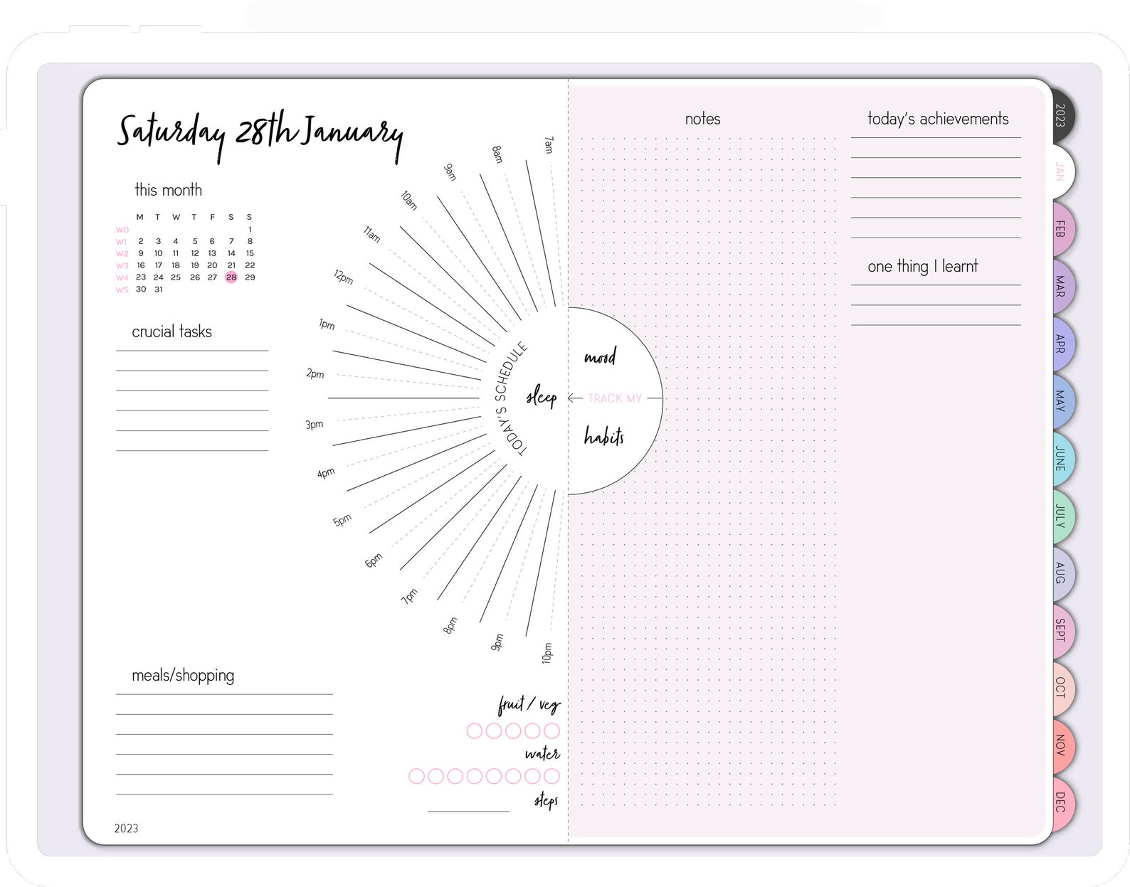 2023 Digital Planner for Goodnotes iPad Planner Linked PDF Etsy UK