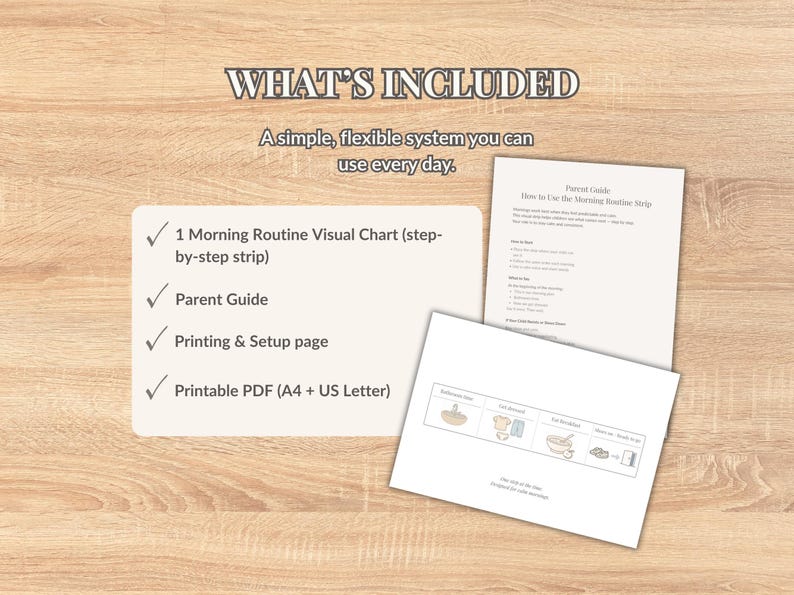 Calm Morning Routine for Kids – Visual Routine Chart, Screen-free Daily ...