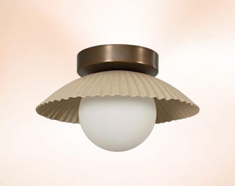 Brass Light Ceiling Flush Mount Light Mid Century Modern Globe, Ceiling Lamp for Bed room | drawing room | office | Kitchen | dining area