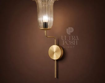 Lámpara de pared estilo italiano de vidrio Stilnovo Modern de los años 50 con acabado Sputnik de vidrio negro lustroso Roly-Poly: aplique de pared antiguo de latón de mediados de siglo.