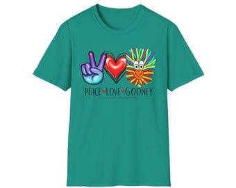 Peace Love Gooney Bird T-Shirt.  Adult unisex shirts