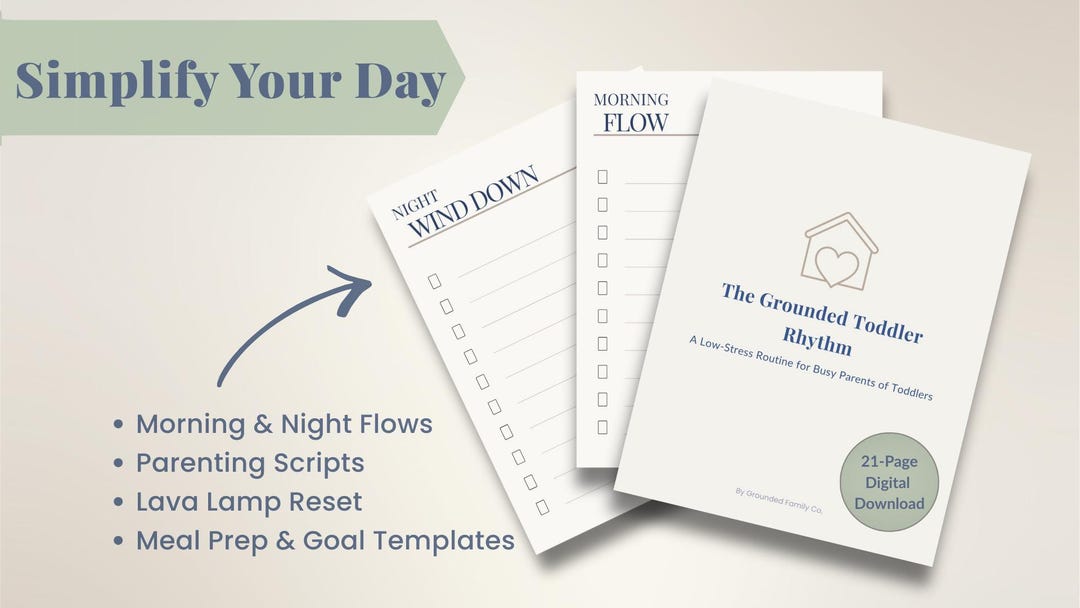 How To Create A Grounded Routine Worksheet The Grounded Toddler Routine System | Simple Toddler Routines for Calm ...
