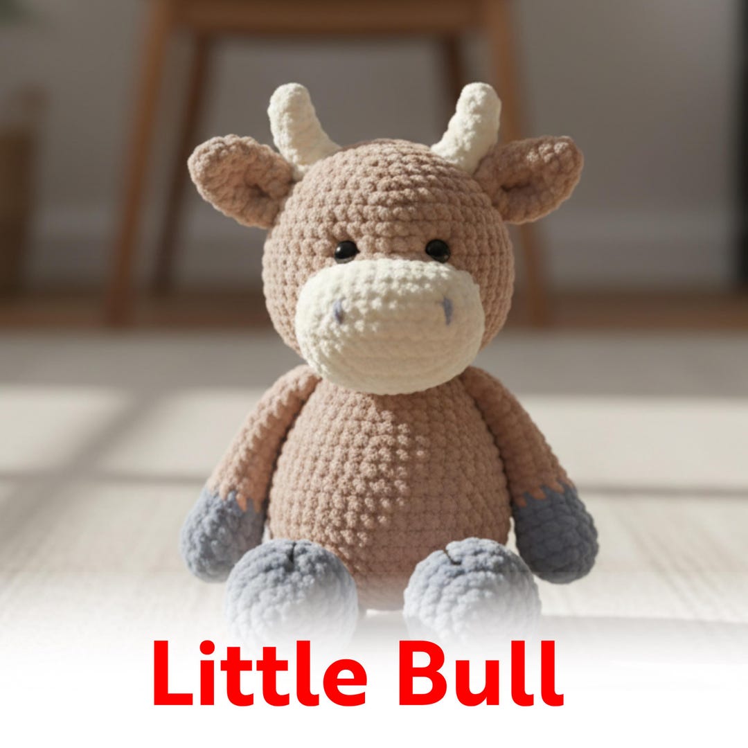 Little Bull Crochet Pattern – Amigurumi Plush Toy (PDF Download) - Etsy