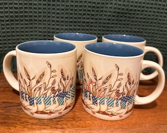 Vintage KIC Korea Goose Mug Set – Set of 4 Farmhouse Coffee Mugs