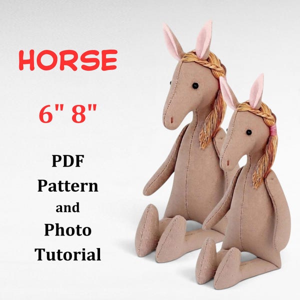 Small Rocking Horse Patterns Tiny Horse Plush Pattern - Etsy