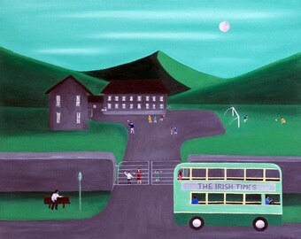 Old School Irish Art Print, Framed or Unframed Images of Ireland Fine Art Print