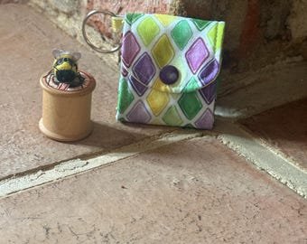 Travel Jewellery Roll • Colourful Fabric Organiser • Handmade Gift for Her
