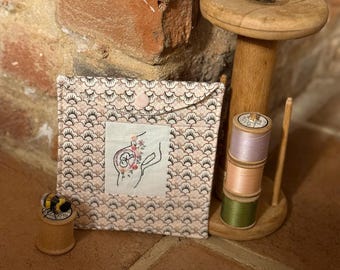 Hand Embroidered Baby Scan Pouch
