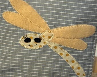 Dragonfly Baby Crinkle Toy with Ribbons and Teething Ring – Woodland Sensory Comforter
