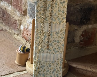 Floral Travel Jewellery Roll with Four Pockets Handmade Organiser