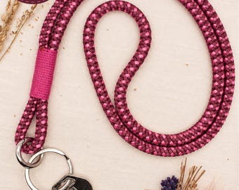 Schlüsselband 75 oder 85 cm Segeltau Schlüsselanhänger mit Ring + Karabiner Individuelle Farben Lanyard Geschenk für sie und ihn