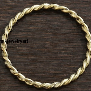 Pure Top Quality Brass Twisted Bracelet| handmade Bracelets| Bohemian bangle| Solid Brass Stacking Spiral Bangle Unisex Arm Bangle Jewelry|