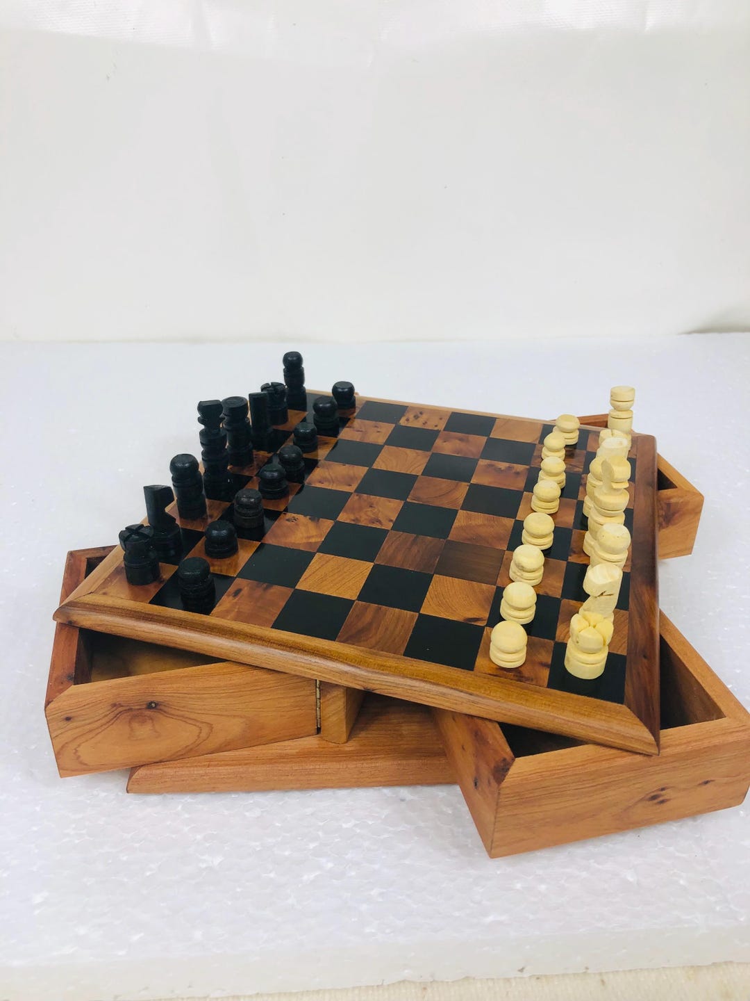 Handmade Chess Box Made From Thuya Wood, Decorative Chess Board Set - Etsy