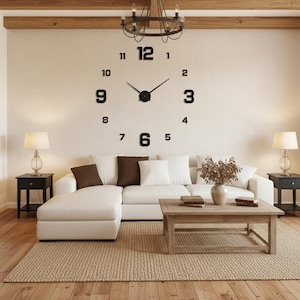 Modern DIY Wall Clock - Large Oversized Statement Timepiece