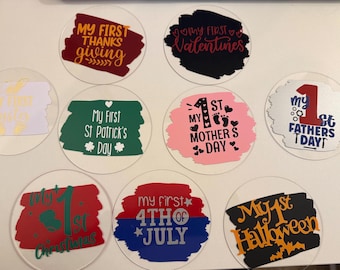 My First Holiday Acrylic Rounds