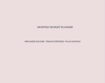 Planner di budget stampabile / Foglio di budget mensile / Download digitale / PDF modificabile Canva