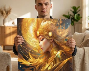 黄金の女神の肖像画 アクリルプリント | ウォールアート