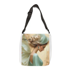 ロマンティックアートトートバッグ（調節可能）、エリザベスアリエル ミント＆ローズ 画像 5