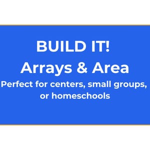 ¡CONSTRUYELO! Matrices y área / Paquete imprimible de práctica de matemáticas / Grados 3.º a 5.º / PDF