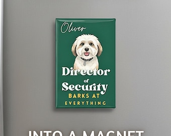 Personalized Dog Photo Magnet, Custom Pet Fridge Gift from Picture, Funny Keepsake