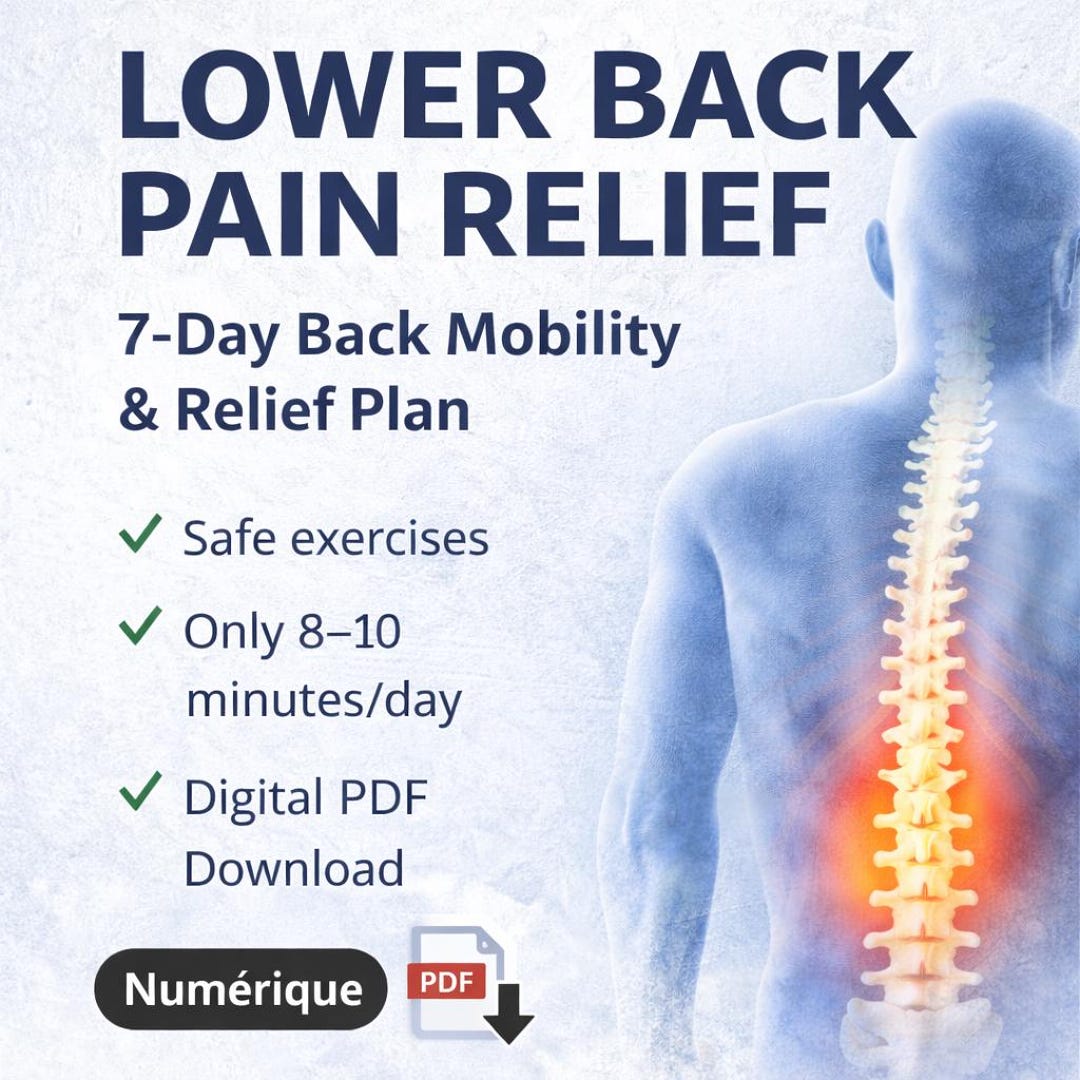 Lower Back Pain Relief PDF – 7 Day Lower Back Mobility Plan – Safe ...
