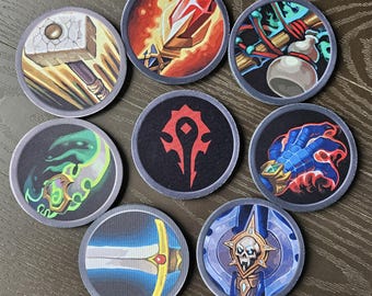 Sottobicchiere in neoprene da 4" di classe o fazione di World of Warcraft
