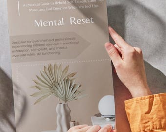 Burnout Recovery Workbook PDF for Overwhelmed Professionals – 33 Pages, 30-Day Mental Reset Plan & Daily Layout