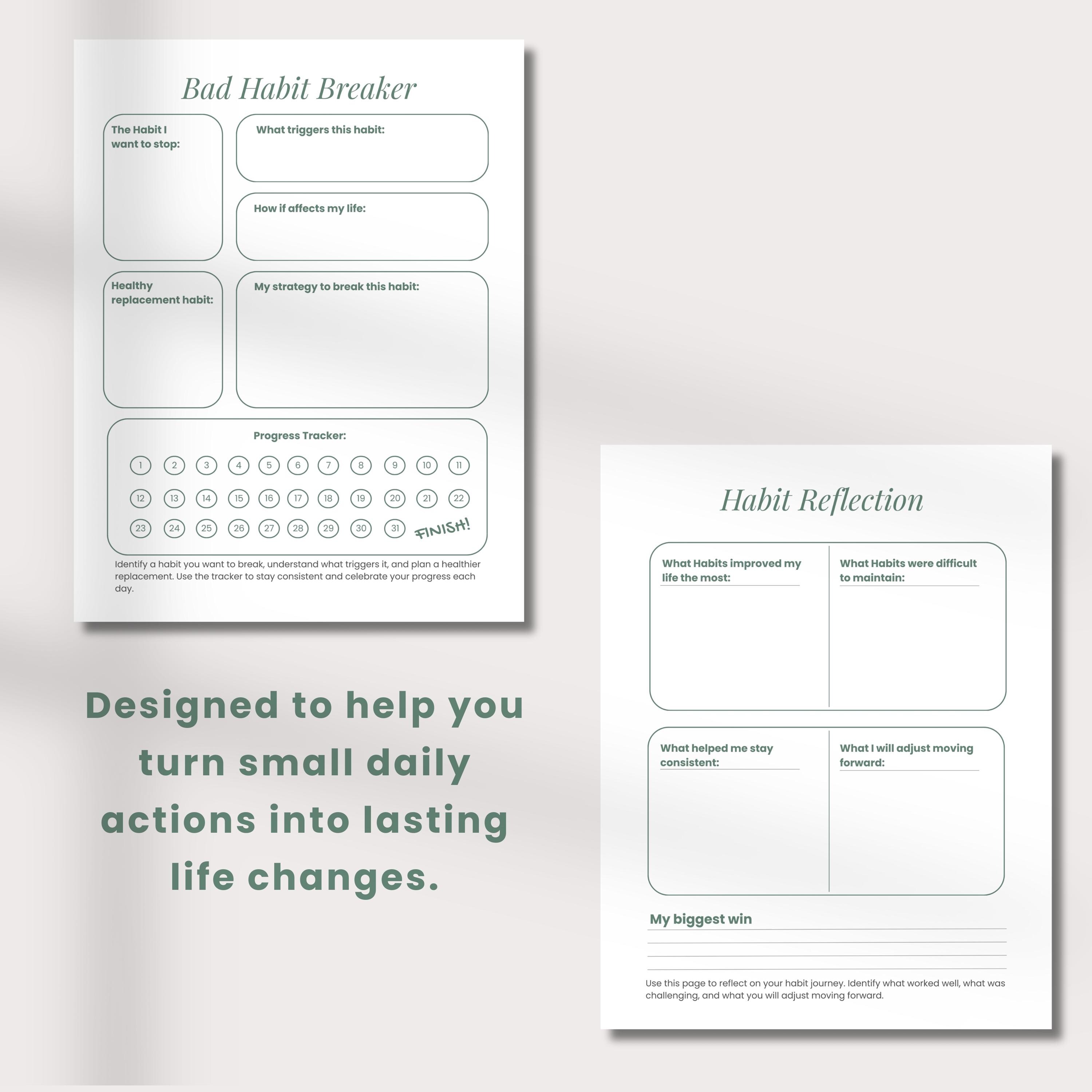 Habit Tracker Bundle Printable | Consistency Planner | Daily Weekly ...