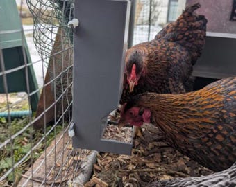 Fichier d'impression 3D - Distributeur de gravier, mangeoire automatique pour poulets (également distributeur d'aliments)