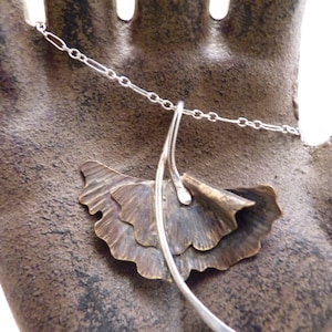 Medium Ginkgo Leaf Necklace