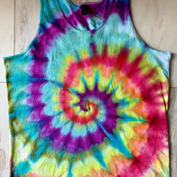 Débardeur effet tie-dye, unisexe, XL