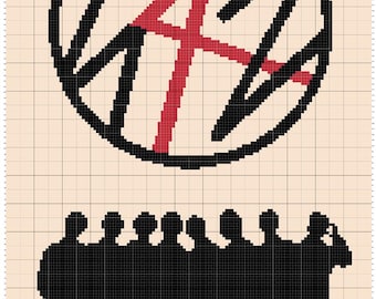 Kpop Stray Kids Logo & Silhouette Crochet Colorwork Pattern