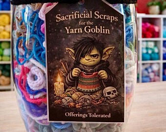 Complete Emo Yarn Goblin Collection︱Tags for Yarn Scrap Jar, WIPs and Yarn Stash︱Gift for Fiber Artists, Knitters, Crocheters