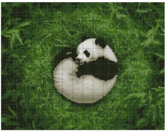 Sleeping Panda Crochet Colorwork Pattern