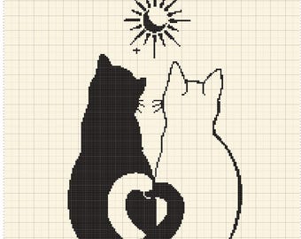 Two Cats Crochet Colorwork Pattern