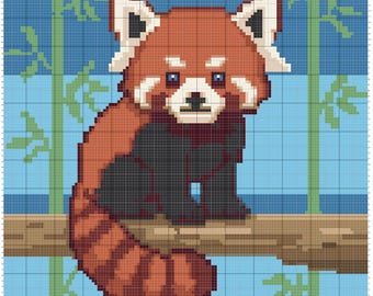 Red Panda Crochet Colorwork Pattern