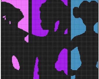Demon Hunters of K-Pop Silhouette Crochet Colorwork Pattern