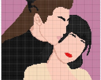 Love Between Fairy and Devil Inspired Couple Crochet Colorwork Pattern