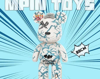 MPIN 908 - Bär aus Klemmbausteinen - 80 cm groß - Klemmbausteine NEU OVP