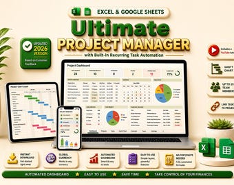 Project Management Spreadsheet Excel Team Project Task Tracker Google Sheets Project Planner Gantt Chart Kanban Board Eisenhower Matrix