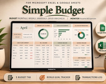 Budget Planner Google Sheet Monthly Budget Spreadsheet Excel Paycheck Budget Template Simple Weekly Financial Planner Biweekly Budgeting