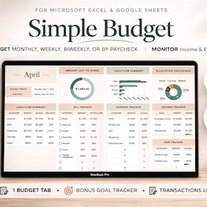 Budget Planer Google Sheet Monatliche Budget Tabelle Excel Gehaltscheck Budget Vorlage Einfache Wöchentliche Finanzplaner Zweiwöchentliche Budgetierung