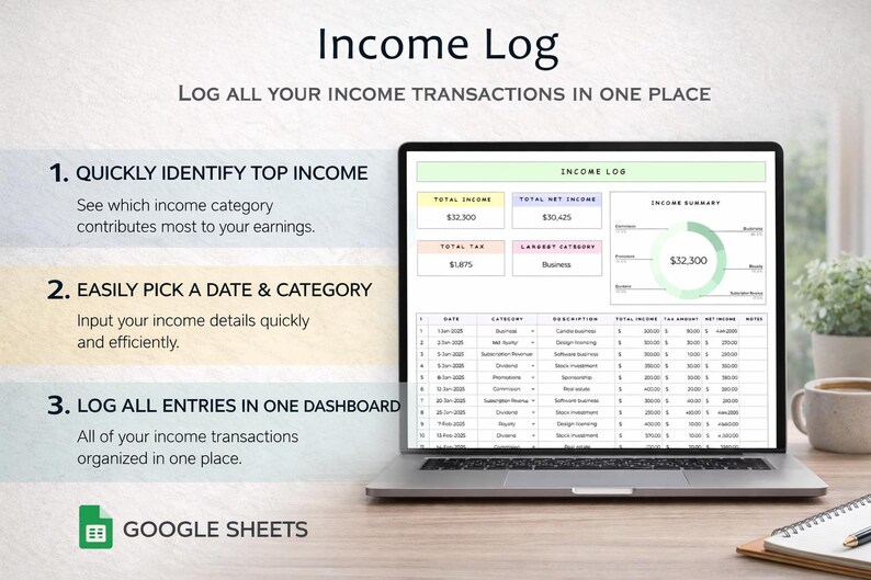 Bookkeeping Spreadsheet Small Business Finance Template Easy Income ...
