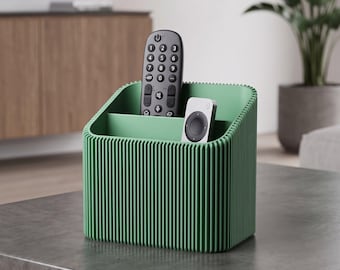 Remote Holder Caddy, Living Room Organizer, 3D Printed Remote Stand Modern Decor